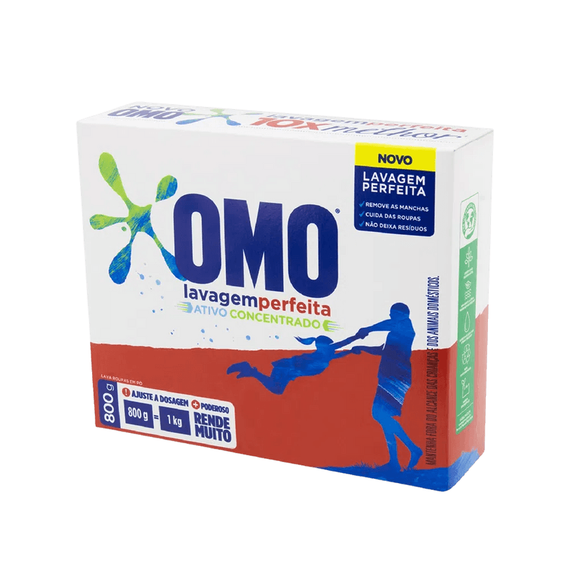 Sabão em Pó Lavagem Perfeita Omo 800g