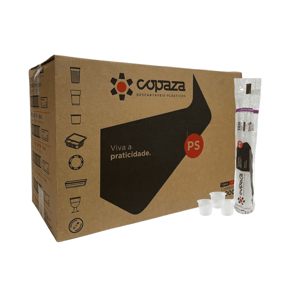 Produto Copo 50ml Translúcido PS Copaza ABNT 5.000 unidades