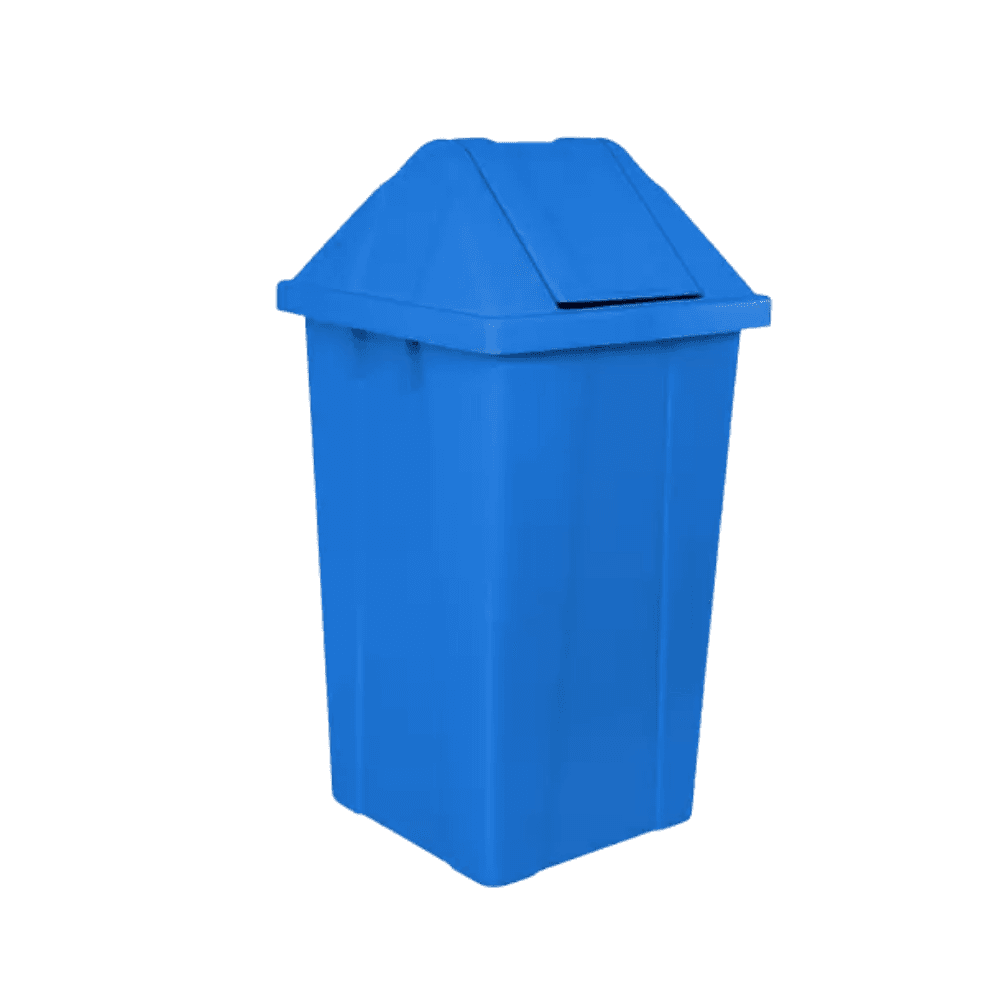 Lixeira 60L Quadrada Azul JSN Q60A